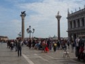 A good view of the two pillars at St Mark's Square